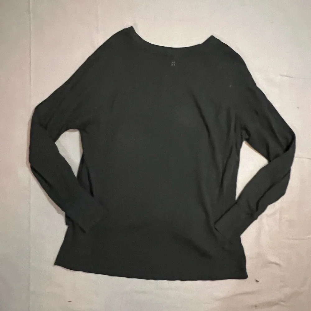 Sweaty Betty Sz XS Essentials Pullover Sweatshirt Cotton French Terry Army Green